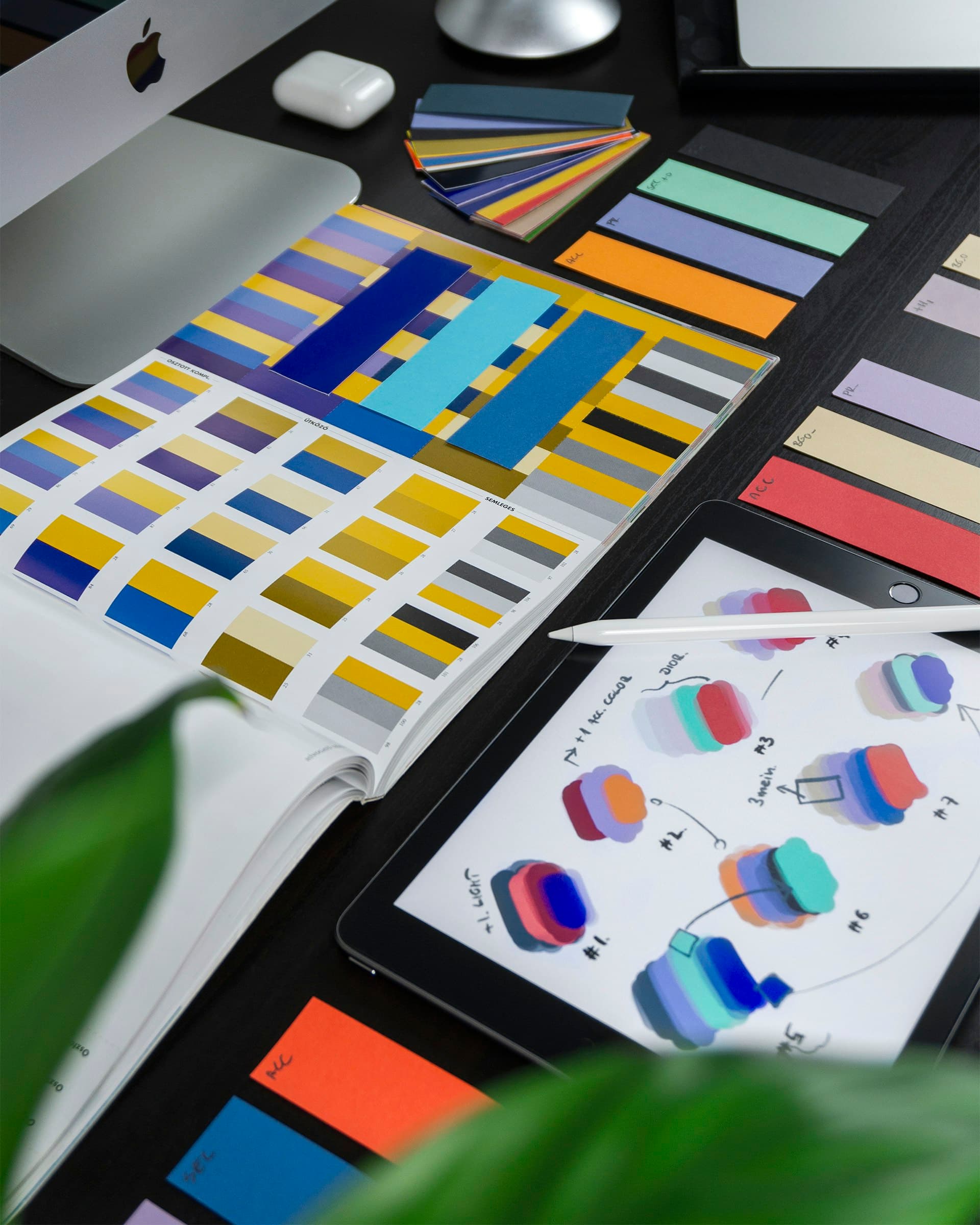 Designer working on creative layouts